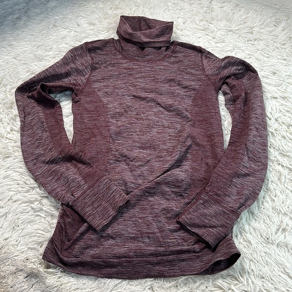 Lululemon Woolly Wonder Turtleneck Dark Adobe / White - Picture 1 of 8